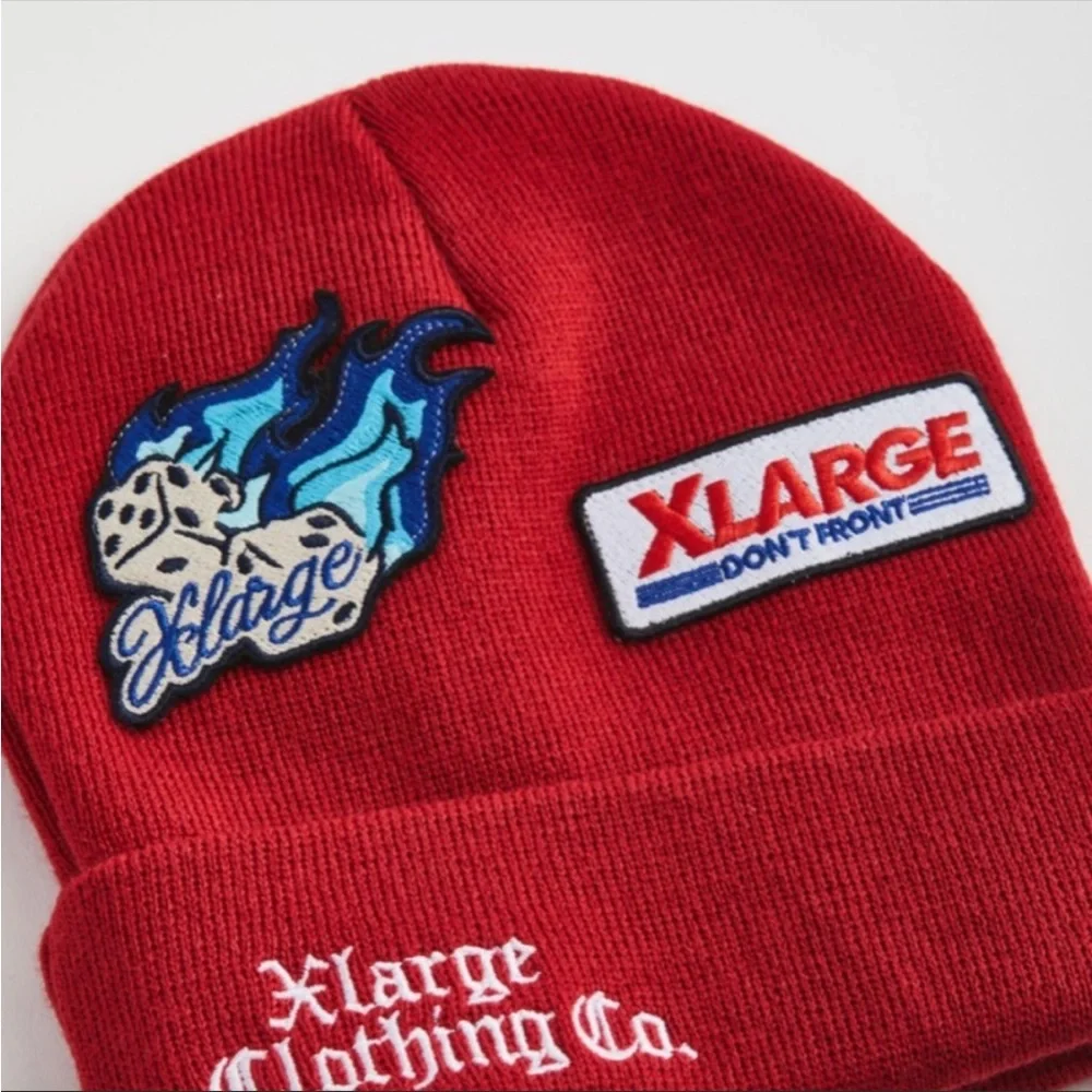 RACING TEAM CUFF BEANIE-Red-ONE SIZE